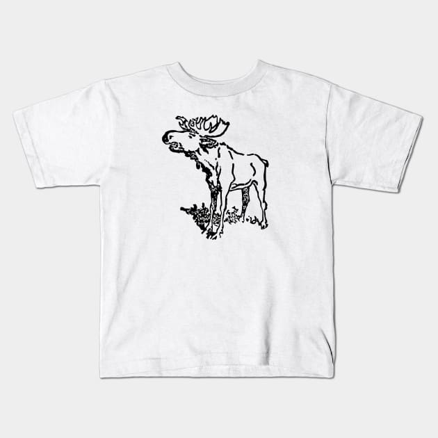 Moose Kids T-Shirt by scdesigns